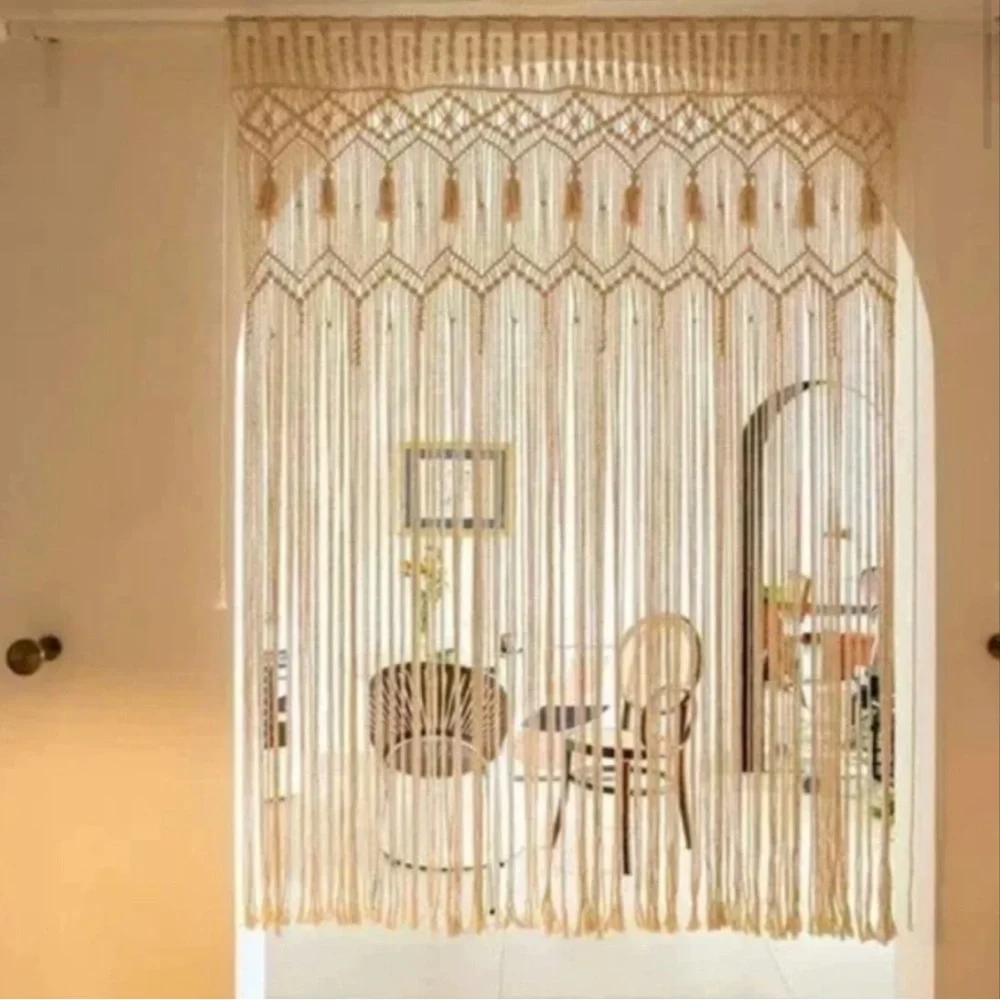 🆕Modern BÖHÖ Soul Embellish’s Handwoven Macrame Curtain/Tapestry/Photo Backdrop